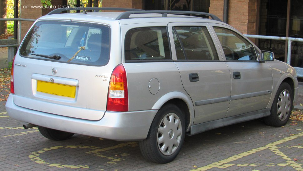 المواصفات والتفاصيل التقنية الكاملة 1998 Vauxhall Astra Mk IV Estate 1.6 16V (101 Hp)