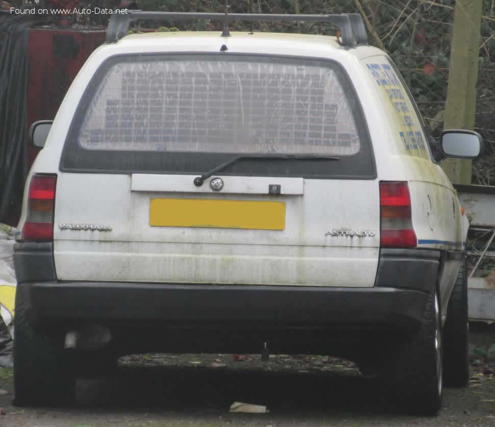 Spécifications complètes et détails techniques 1994 Vauxhall Astravan Mk III 1.6i (71 Hp)