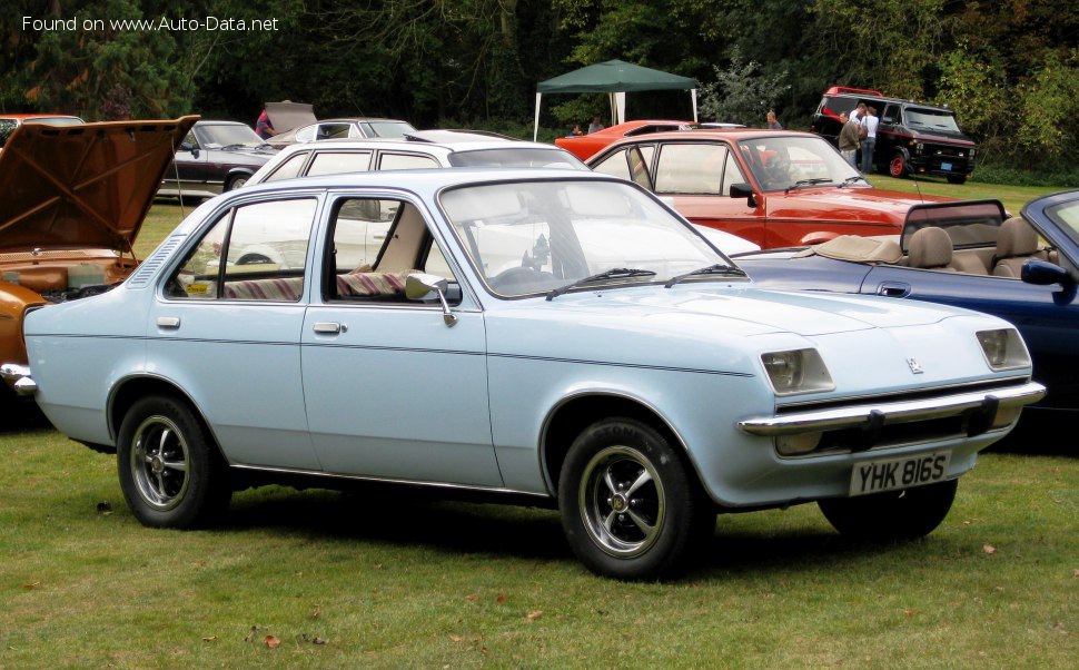 Vollständige Spezifikationen und technische Details 1975 Vauxhall Chevette 1300 (58 Hp)