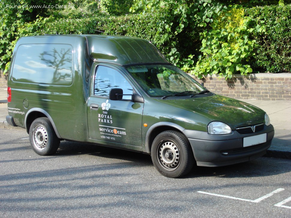 Full specifications and technical details 1993 Vauxhall Combo B 1.7 D (60 Hp)