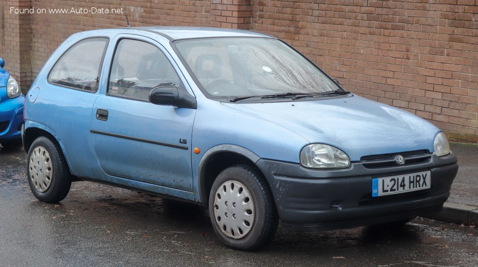 Full specifications and technical details 1993 Vauxhall Corsa B 1.5 TD (67 Hp)