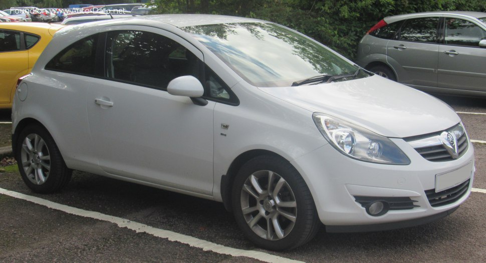 Full specifications and technical details 2006 Vauxhall Corsa D 1.0i (60 Hp)