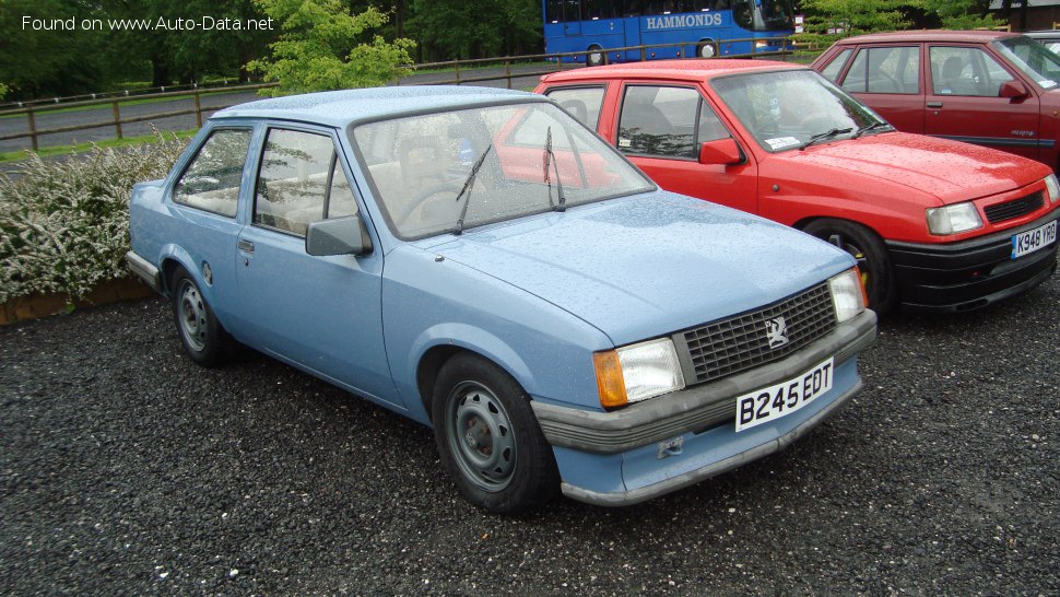 المواصفات والتفاصيل التقنية الكاملة 1983 Vauxhall Nova 1.3 S (70 Hp)