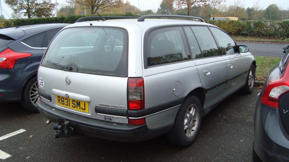 المواصفات والتفاصيل التقنية الكاملة 1994 Vauxhall Omega Estate B 2.5i V6 (170 Hp)