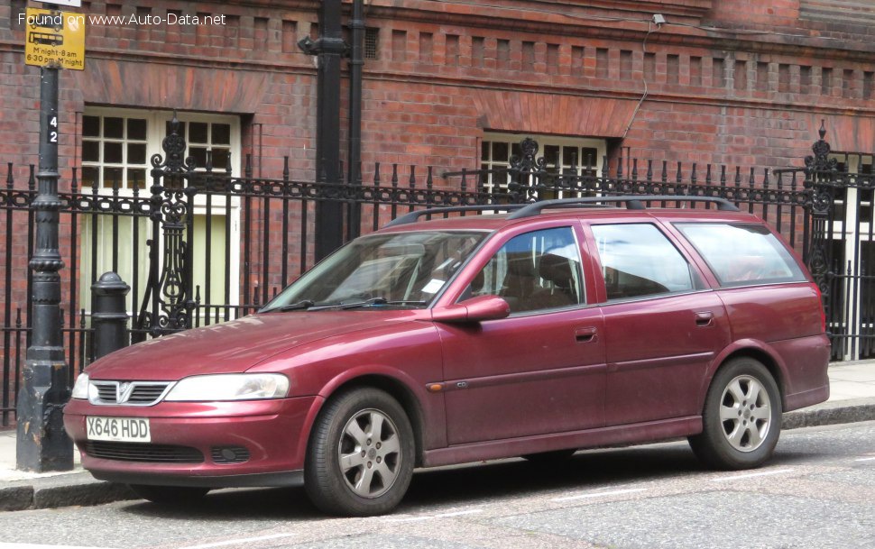 Full specifications and technical details 1996 Vauxhall Vectra B Estate 1.8i 16V (115 Hp) Automatic