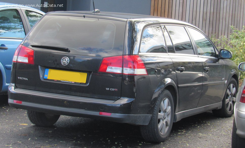 Full specifications and technical details 2005 Vauxhall Vectra C Estate 3.0 V6 CDTi 24V ECOTEC (184 Hp) Automatic