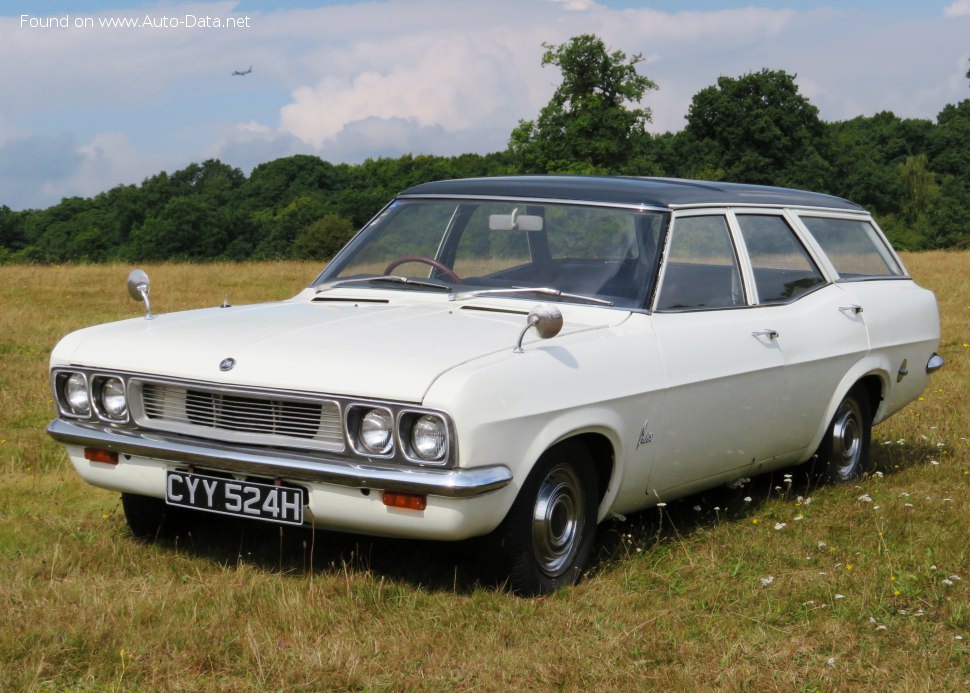 Full specifications and technical details 1968 Vauxhall Victor FD Estate 3300 (124 Hp)