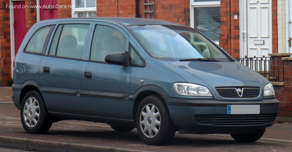 المواصفات والتفاصيل التقنية الكاملة 1999 Vauxhall Zafira A 2.0 DI 16V (82 Hp)