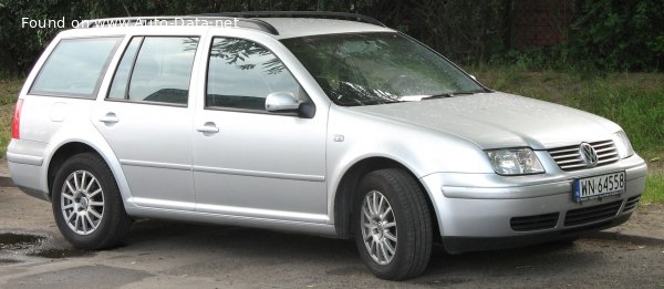 Full specifications and technical details 1998 Volkswagen Bora Variant (1J6) 2.3 VR5 (150 Hp)