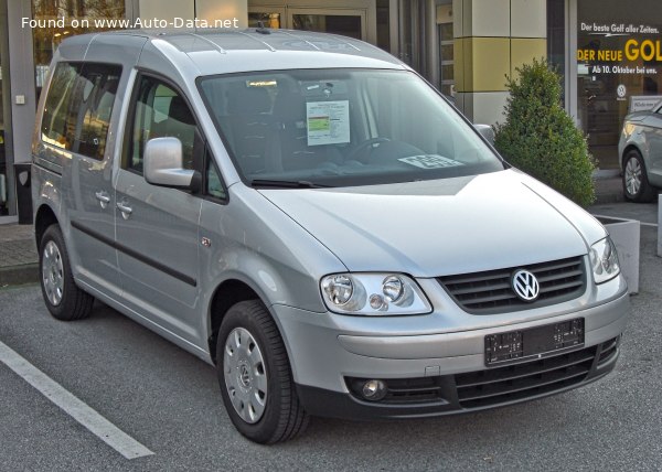 Full specifications and technical details 2005 Volkswagen Caddy III 1.9 TDI (75 Hp)