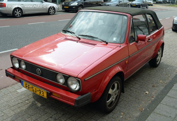 المواصفات والتفاصيل التقنية الكاملة 1986 Volkswagen Golf I Cabrio 1.6 (72 Hp)