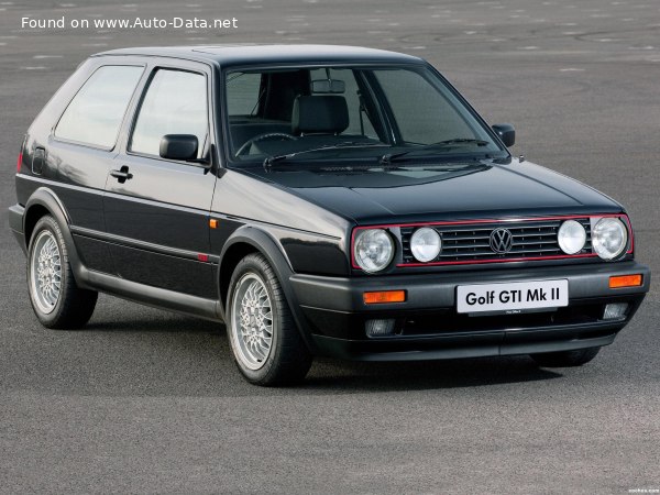 Full specifications and technical details 1987 Volkswagen Golf II (3-door, facelift 1987) 1.8 GTI 16V (129 Hp)