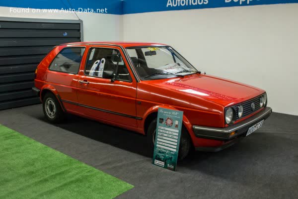 المواصفات والتفاصيل التقنية الكاملة 1983 Volkswagen Golf II (3-door) 1.6 (75 Hp)