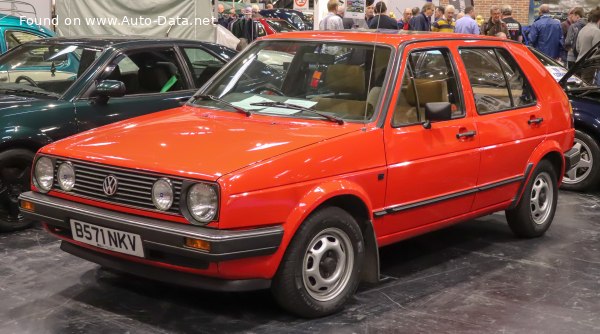 المواصفات والتفاصيل التقنية الكاملة 1983 Volkswagen Golf II (5-door) 1.8 (90 Hp)