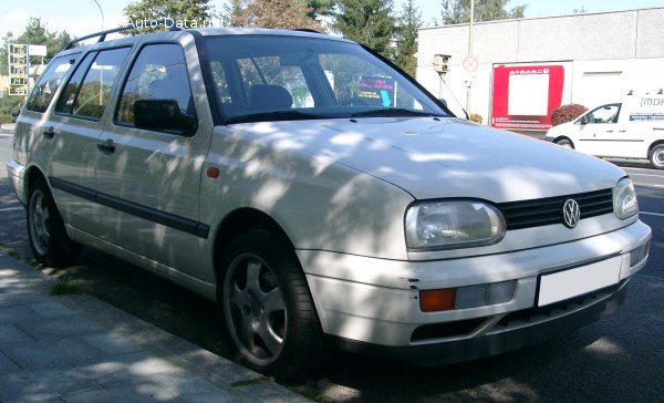 المواصفات والتفاصيل التقنية الكاملة 1993 Volkswagen Golf III Variant 1.8 (90 Hp)