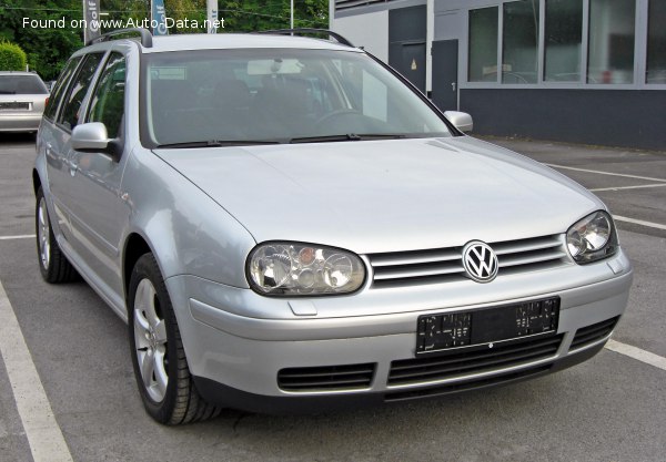 المواصفات والتفاصيل التقنية الكاملة 1999 Volkswagen Golf IV Variant 1.9 TDI (90 Hp) 4motion