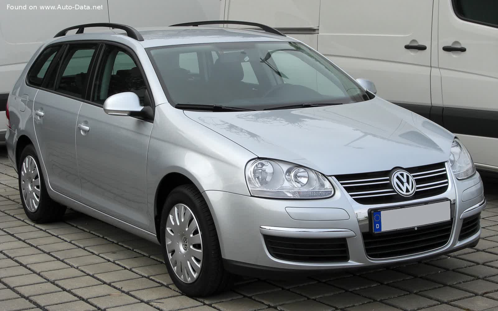Spécifications complètes et détails techniques 2008 Volkswagen Golf V Variant 1.9 TDI (105 Hp) DPF 4MOTION