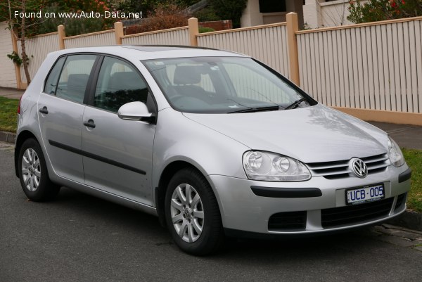 المواصفات والتفاصيل التقنية الكاملة 2005 Volkswagen Golf V 1.9 TDI (105 Hp) 4MOTION