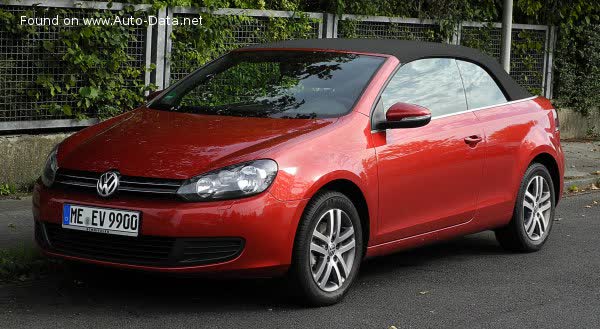 Spécifications complètes et détails techniques 2011 Volkswagen Golf VI Cabriolet 1.4 TSI (122 Hp)