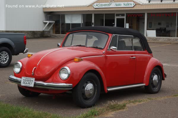 Vollständige Spezifikationen und technische Details 1970 Volkswagen Kaefer Cabrio (15) 1302,1303 1.6 (15) (50 Hp)