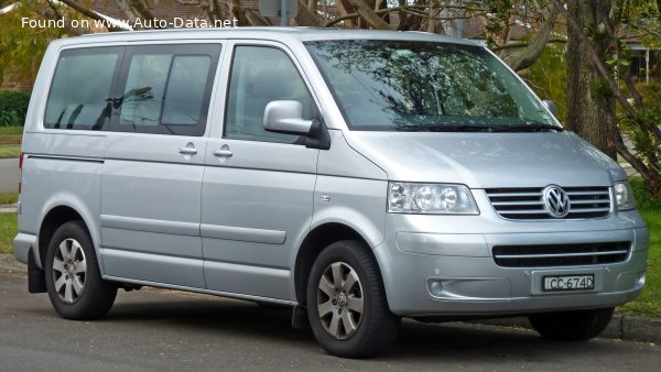 المواصفات والتفاصيل التقنية الكاملة 2003 Volkswagen Multivan (T5) 2.5 TDI (174 Hp)