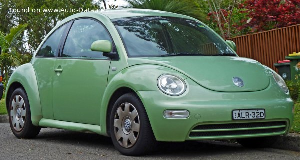 Full specifications and technical details 2000 Volkswagen NEW Beetle (9C) 1.6 (102 Hp)