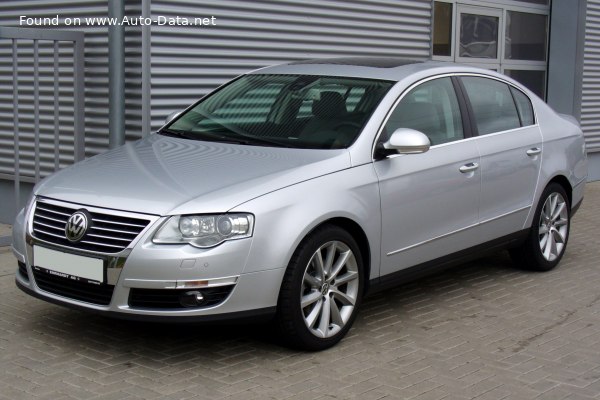 Full specifications and technical details 2008 Volkswagen Passat (B6) 2.0 TDI (110 Hp)