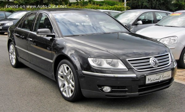 Vollständige Spezifikationen und technische Details 2002 Volkswagen Phaeton 6.0 W12 48V (420 Hp)