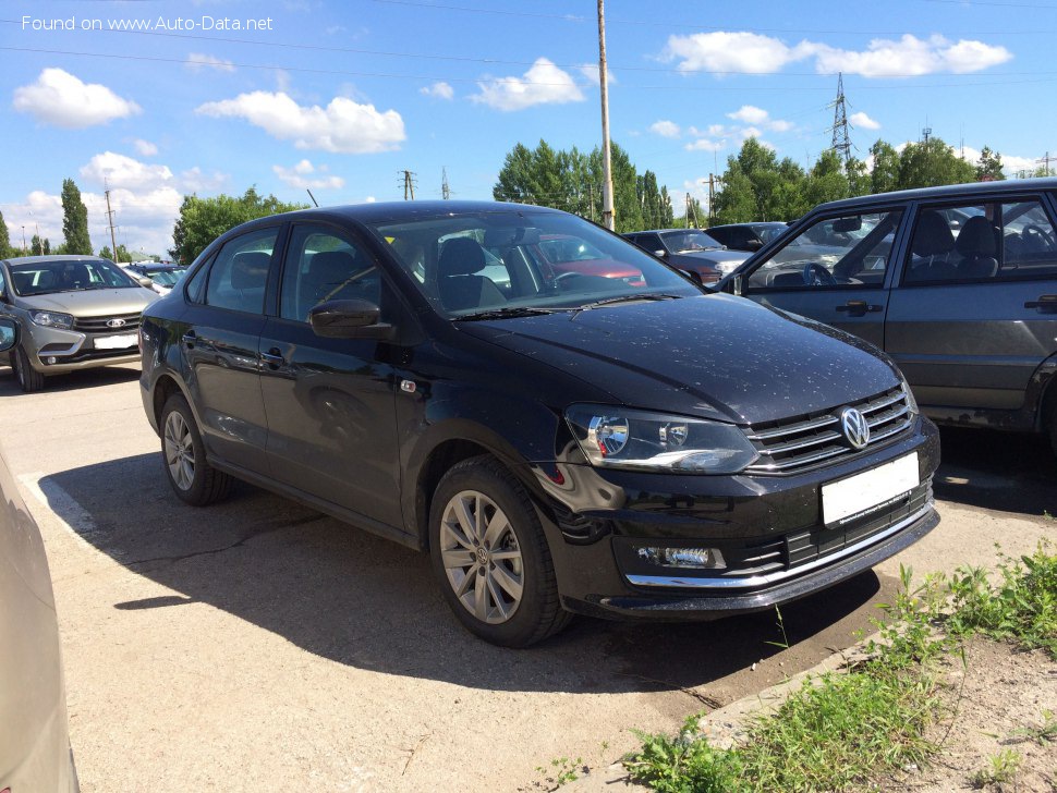 Full specifications and technical details 2014 Volkswagen Polo V Sedan (facelift 2014) 1.6 MPI (90 Hp)