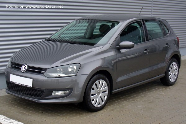 Full specifications and technical details 2009 Volkswagen Polo V 1.2 (60 Hp) 5-dr