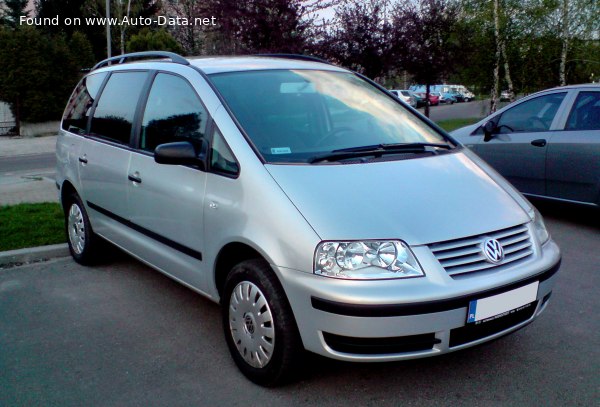 المواصفات والتفاصيل التقنية الكاملة 2000 Volkswagen Sharan I (facelift 2000) 2.0 (115 Hp) Automatic