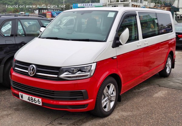 Full specifications and technical details 2018 Volkswagen Transporter (T6) Kombi 2.0 TDI (199 Hp) DSG L2H1