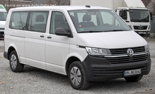 Full specifications and technical details 2021 Volkswagen Transporter (T6.1, facelift 2019) Kombi 2.0 TDI (204 Hp) 4MOTION DSG L1H1