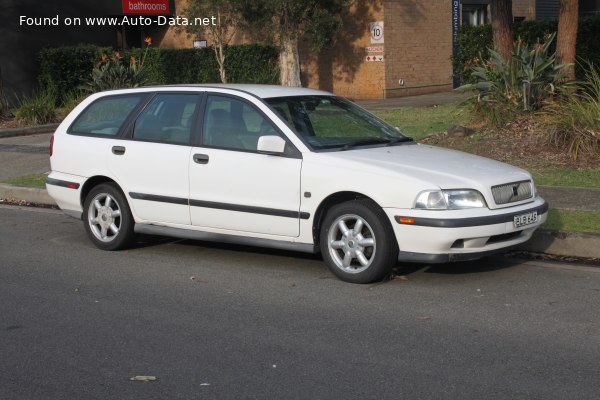 Full specifications and technical details 2000 Volvo V40 Combi (VW) 1.8 GDI (122 Hp)