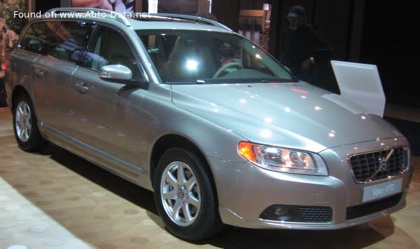 Vollständige Spezifikationen und technische Details 2010 Volvo V70 III 2.0 T (203 Hp)