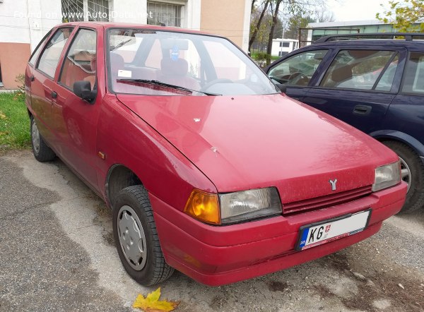 المواصفات والتفاصيل التقنية الكاملة 1990 Zastava Yugo Florida 1.1 (60 Hp)