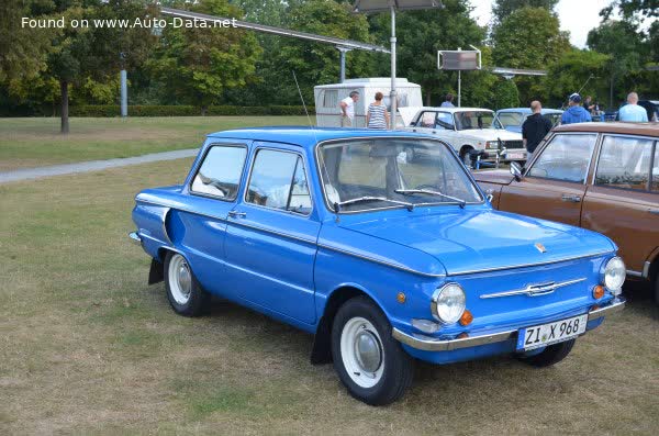 Spécifications complètes et détails techniques 1973 ZAZ 968A 1.2 A (42 Hp)