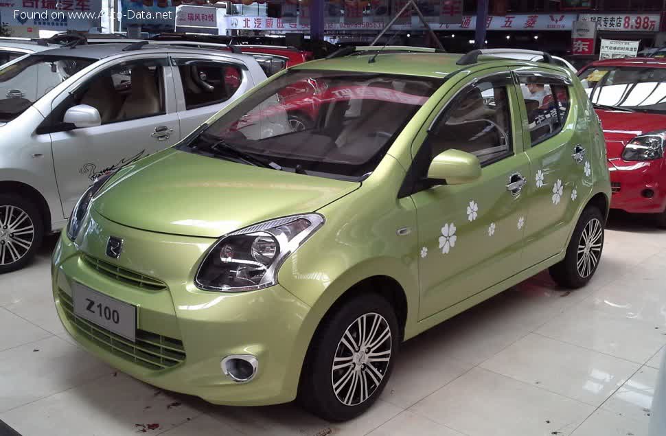 Full specifications and technical details 2013 Zotye Z100 1.0 (68 Hp)