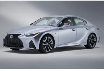 Full specifications and technical details 2020 Lexus IS III (XE30, facelift 2020) 300h (220 Hp) Hybrid AWD e-CVT