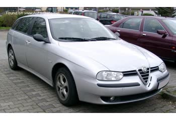 Full specifications and technical details 2000 Alfa Romeo 156 Sport Wagon (932) 1.8 16V Twin Spark (144 Hp)