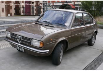 Full specifications and technical details 1978 Alfa Romeo Alfasud (901) 1.3 (79 Hp)