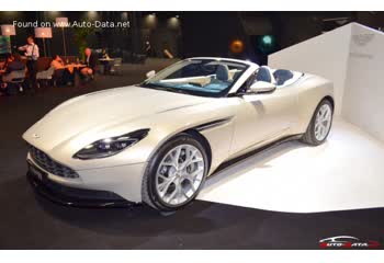 Full specifications and technical details 2018 Aston Martin DB11 Volante 4.0 V8 (510 Hp) Automatic