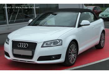 المواصفات والتفاصيل التقنية الكاملة 2008 Audi A3 Cabrio (8P, facelift 2008) 1.8 TFSI (160 Hp) S tronic