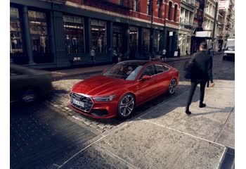 Full specifications and technical details 2023 Audi A7 Sportback (C8, facelift 2023) 55 TFSI V6 (340 Hp) Mild Hybrid quattro ultra S tronic