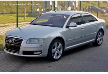 المواصفات والتفاصيل التقنية الكاملة 2007 Audi A8 (D3, 4E, facelift 2007) 3.0 TDI V6 (233 Hp) quattro DPF Tiptronic