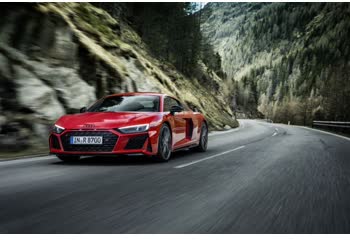 Full specifications and technical details 2020 Audi R8 II Coupe (4S, facelift 2019) 5.2 FSI V10 (540 Hp) RWD S tronic