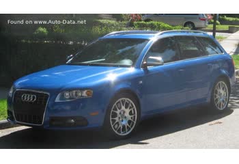 Full specifications and technical details 2004 Audi S4 Avant (8E,B7) 4.2i V8 (344 Hp) quattro