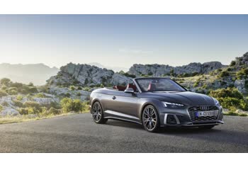 Full specifications and technical details 2020 Audi S5 Cabriolet (F5, facelift 2019) 3.0 TFSI V6 (354 Hp) quattro Tiptronic