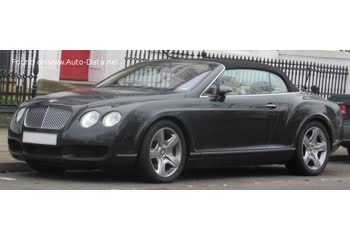 المواصفات والتفاصيل التقنية الكاملة 2006 Bentley Continental GTC 6.0 i W12 48V (560 Hp)