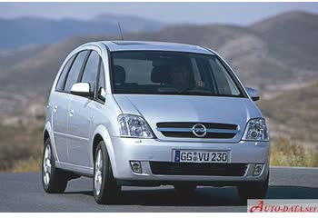 المواصفات والتفاصيل التقنية الكاملة 2003 Opel Meriva A 1.7 CDTI (100 Hp)